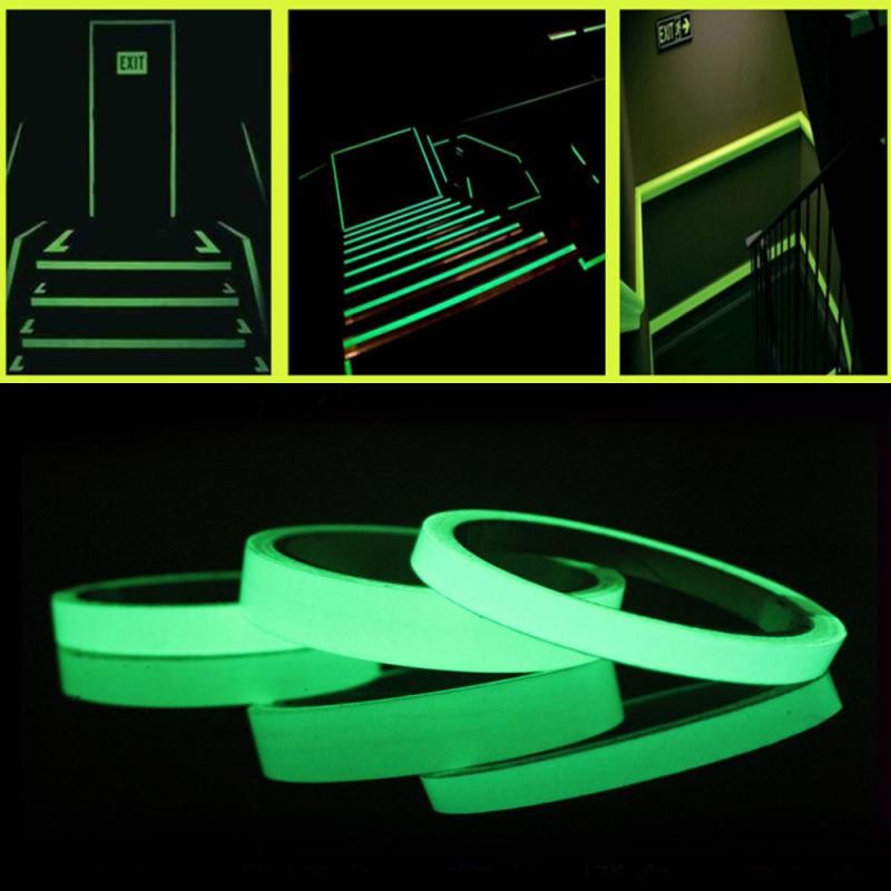 Adhesive Fluorescent Tape Luminous Tape Waterproof Self-adhesive Glow Sticker Luminous Fluorescent W
