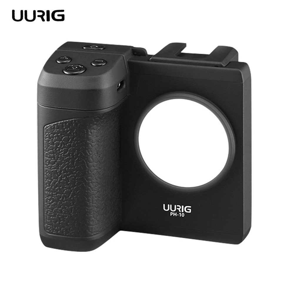 UURIG PH-10 Wireless Handle Grip Phone Holder Stabilizer for Smartphone Vlog Selfie with Remote Cont
