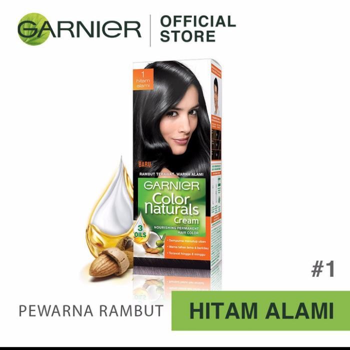BelanjaDaily- Garnier Hair Colour /Semir Rambut/Cat Rambut Murah(1)Hitam Alami