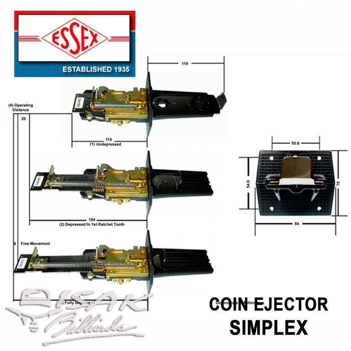 Coin Ejector - Essex Simplex England - Billiard Table Meja Biliar Pool