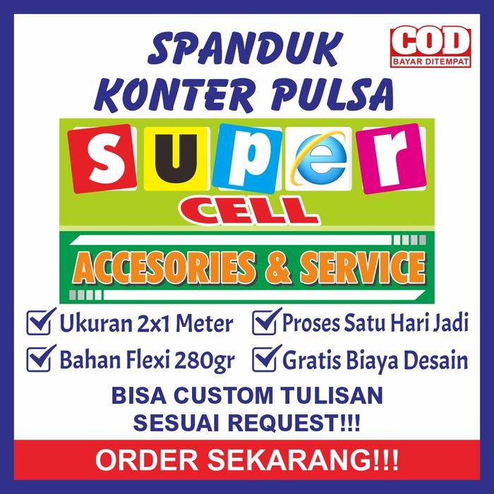 ASLI Spanduk Sepanduk Banner Baner Bener Promosi Usaha Jual Jualan Agen Pulsa Paket Data Aksess