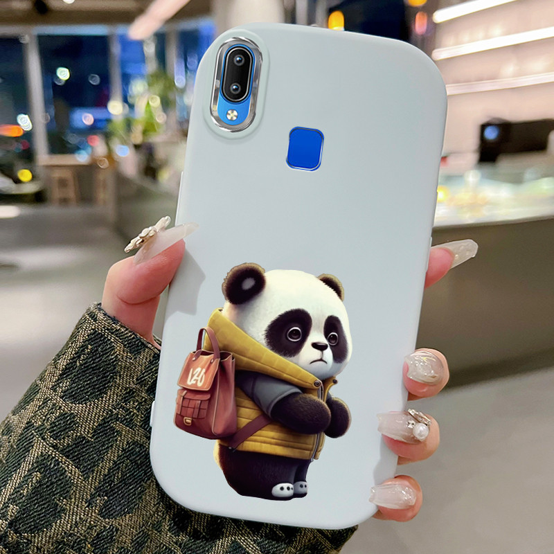 Casing Hp Untuk VIVO Y91 Y91i Y93 Y95 Case Casing Panda kecil HP Kasing bulat gemuk Cesing Silikon S