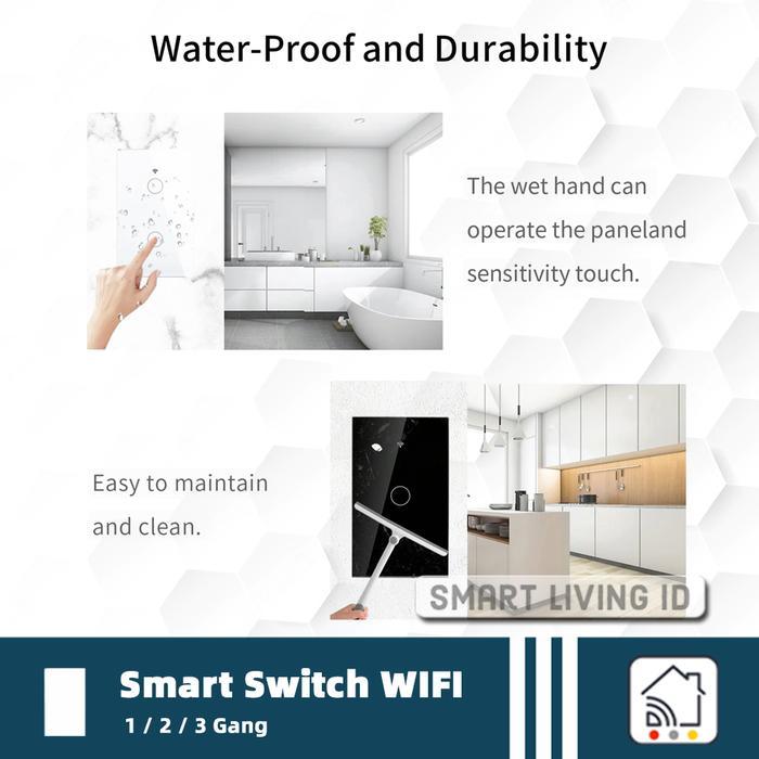 SAKLAR LAMPU TUYA SMART WALL SWITCH WIFI RF433 GOOGLE HOME ASSISTANT AMAZON ALEXA IOT AUTOMATION