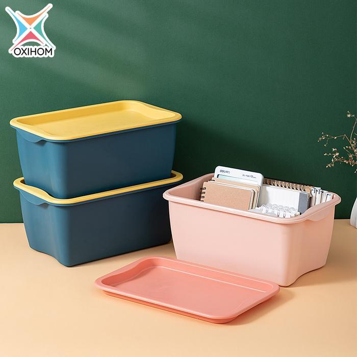 Oxihom Container Box Plastik Kontainer Storage Box Kotak Penyimpanan Mainan Pakaian
