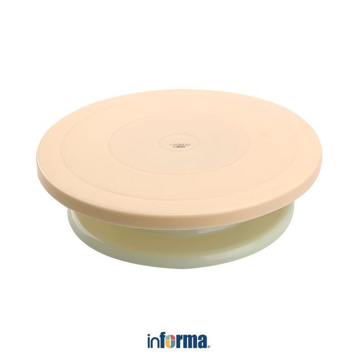 DISKON Informa Cooking Color Prun Wadah Kue - Hijau Mint Meja Putar Alas Kue Pemutar Tatakan