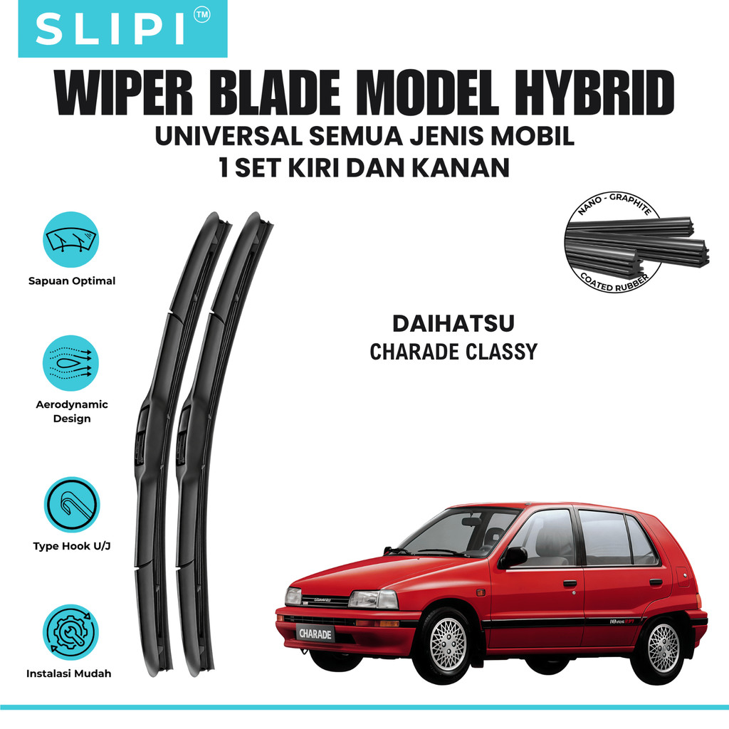 Wiper Daihatsu Charade Classy Hybrid Kaca Depan Mobil