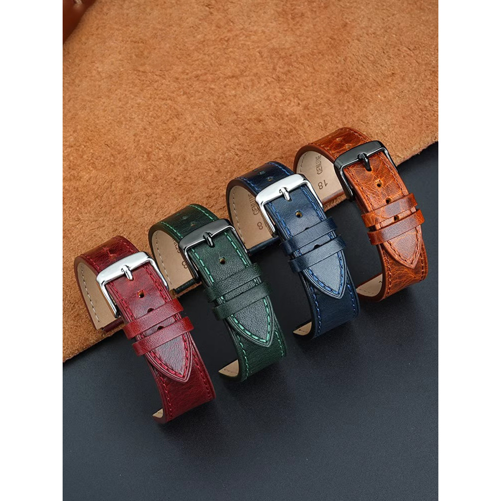 Retro calf leather Watchband For Casio A158 A168 f91w AE-1200WHD/A159/A169 AE1200 Watch Strap Quick