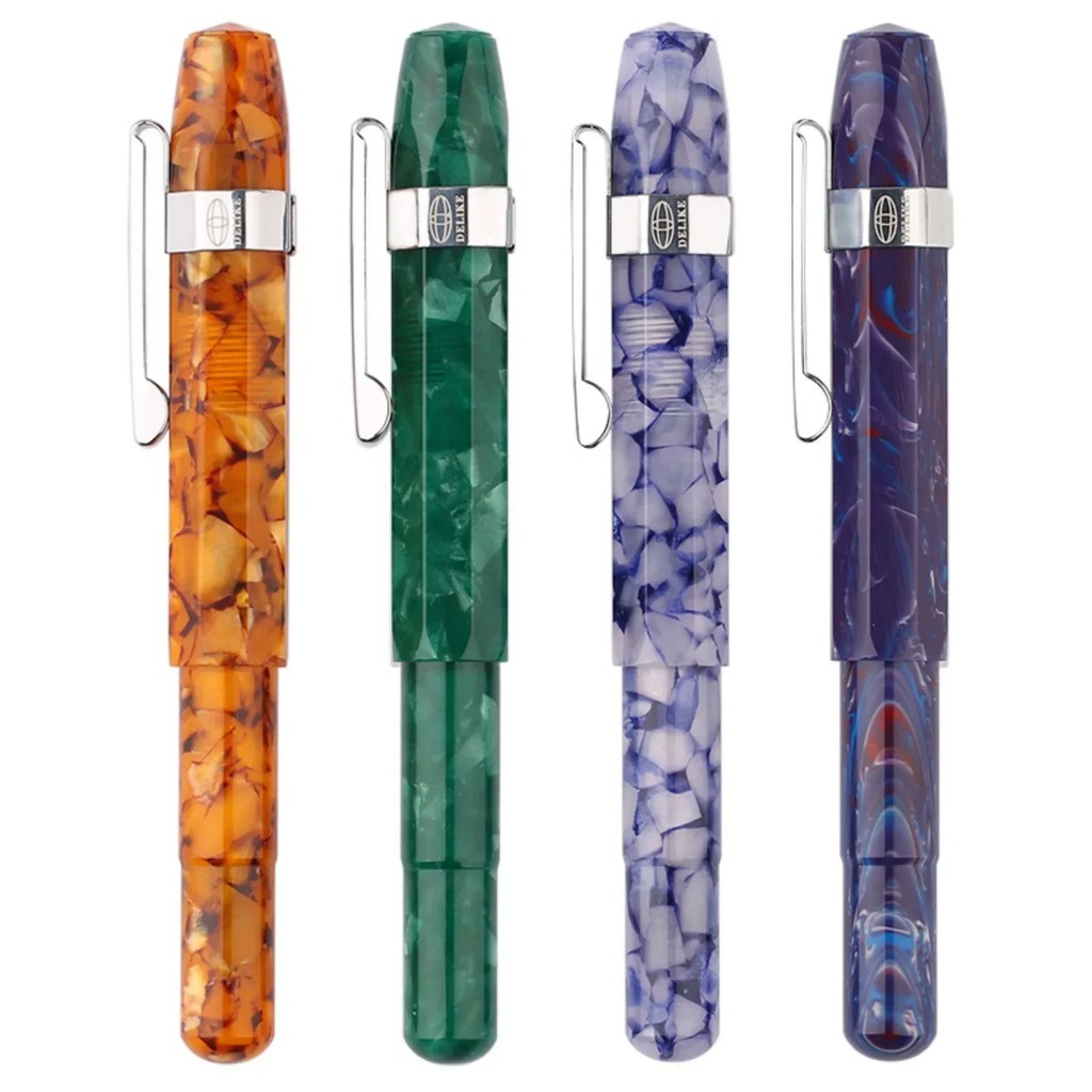 Hot MAJOHN DELIKE Fountain Pen Fancy Acrylic Travel Short Pen Pocket Pens Extra Fine EF Tip 0.38mm