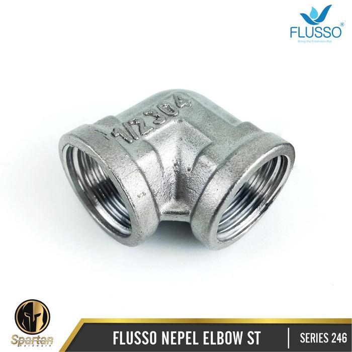 Premium Sambungan Pipa Kran Nepel T Tee Shower Kloset Sok Double Kni Keni Elbow Fitting Stainless