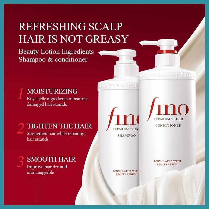 SHISEIDO FINO PREMIUM TOUCH HAIR SHAMPOO/CONDITIONER 550ML/ SHISEIDO FINO HAIR MASK 230G