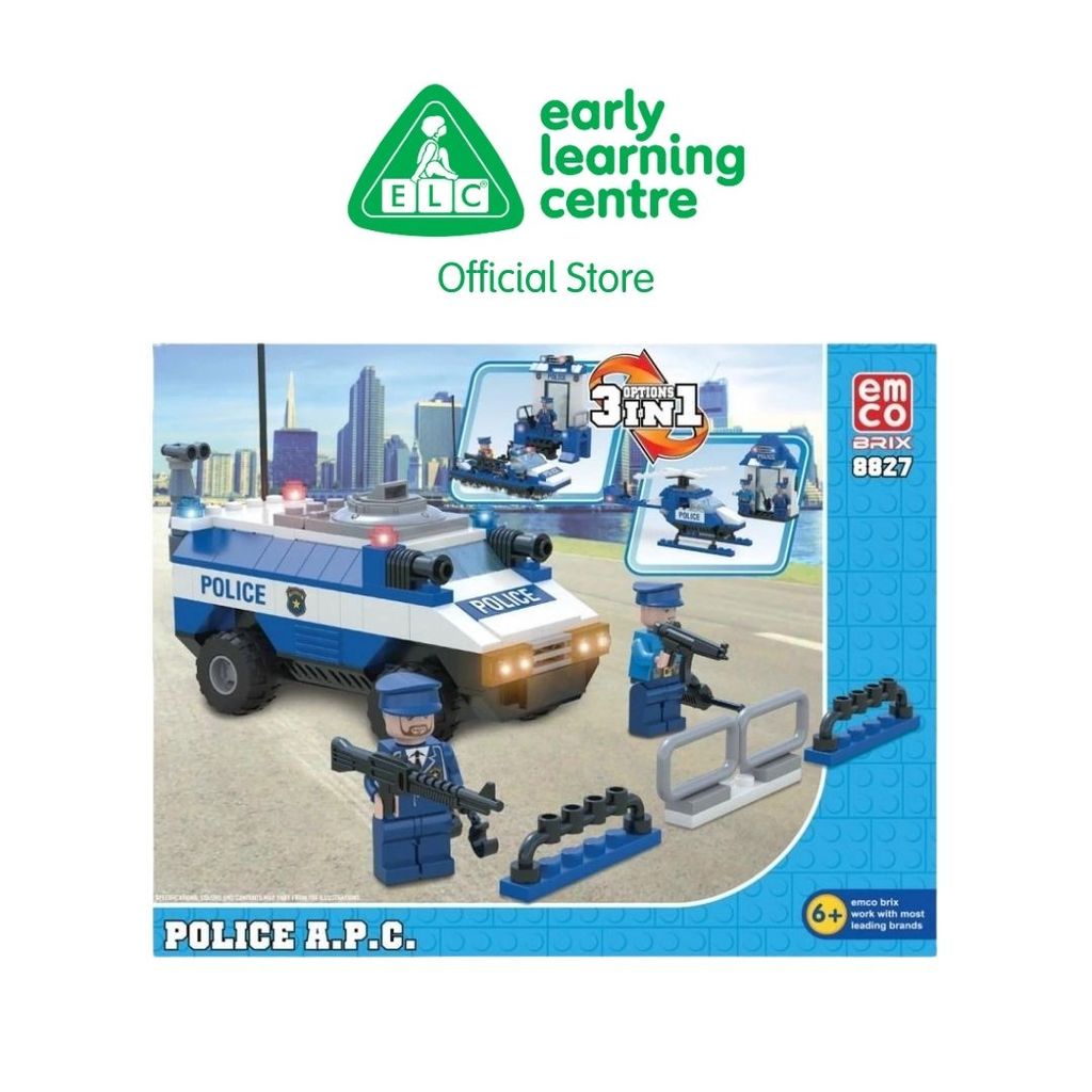 [NEW ARRIVAL] Emco Brix Police A.P.C - Mainan Edukasi Motorik Kreatif Balok Susun Anak Balita 6 Tahu