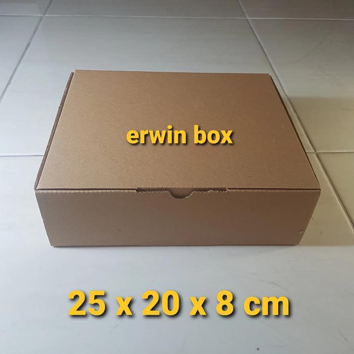 Kardus Box uk. 25x20x8 cm Karton Kotak DIECUT