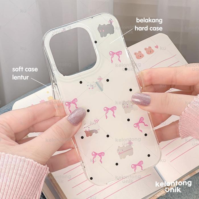 TERPERCAYA KELONTONG UNIK Cathy Cat Pink Coquette Case - Hardcase/ Casing HP for iPhone X XS XR
