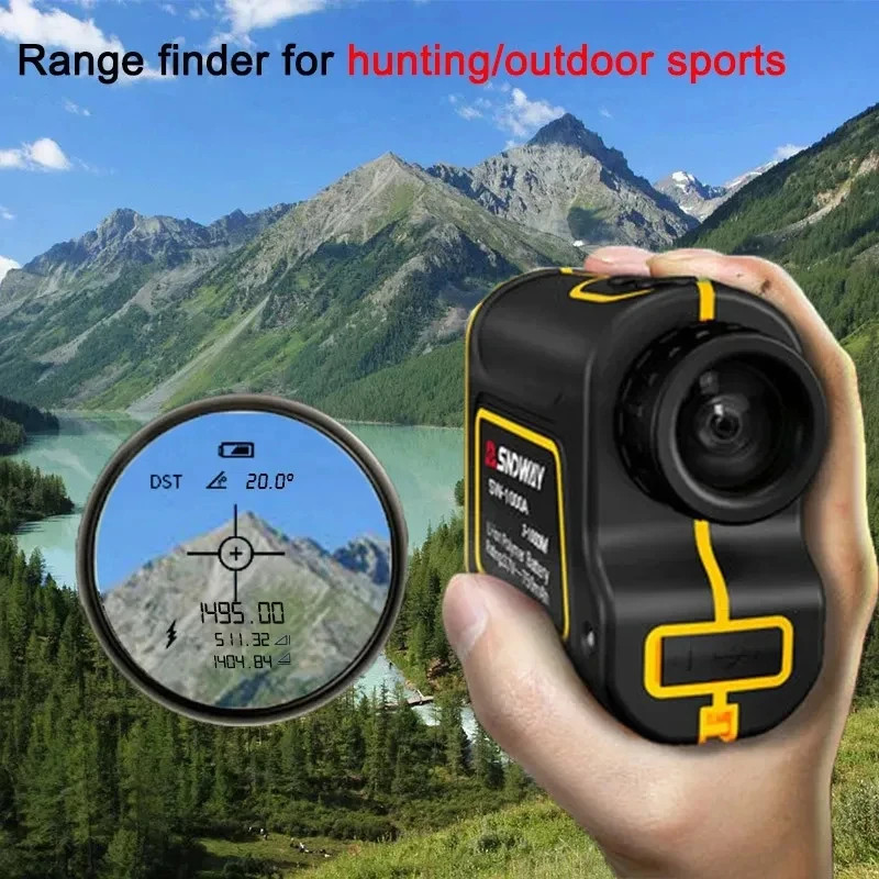 SNDWAY 600M 1000M 1500M Range Finder Telemeters Golf Rangefinder Distance Meter Professional Angle