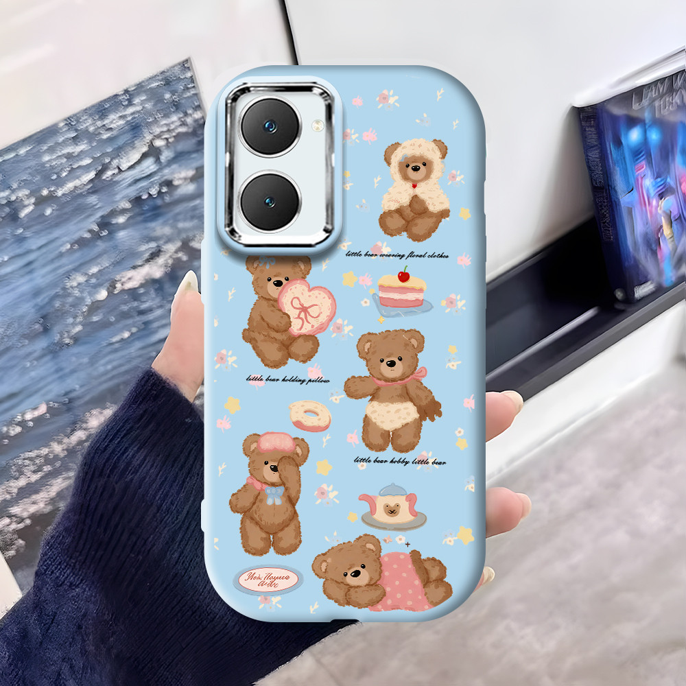 Pattern Cute Casing Silikon Case Premium Full Case For VIVO Y03 Y18 Y18E Y28S 5G Case Phone Kesing C