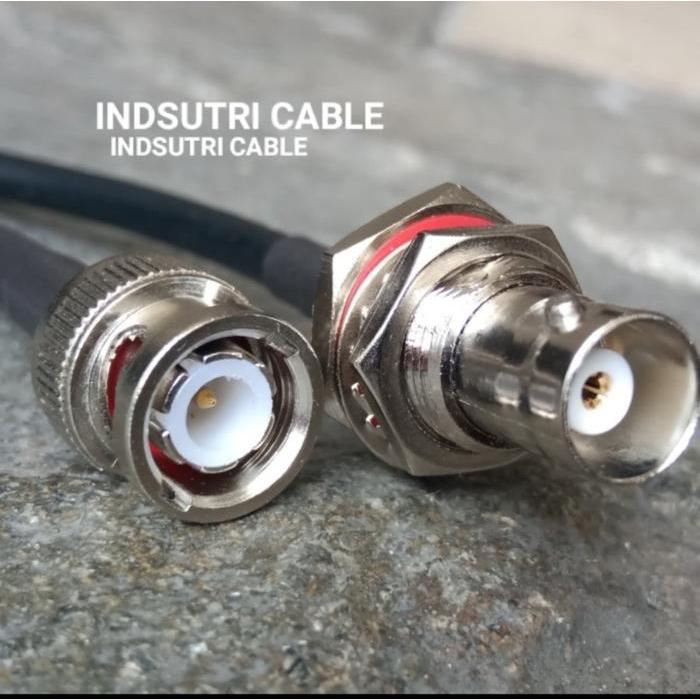 KABEL BNC MALE TO BNC FEMALE BULKHEAD RG58 PANJANG 30 METER