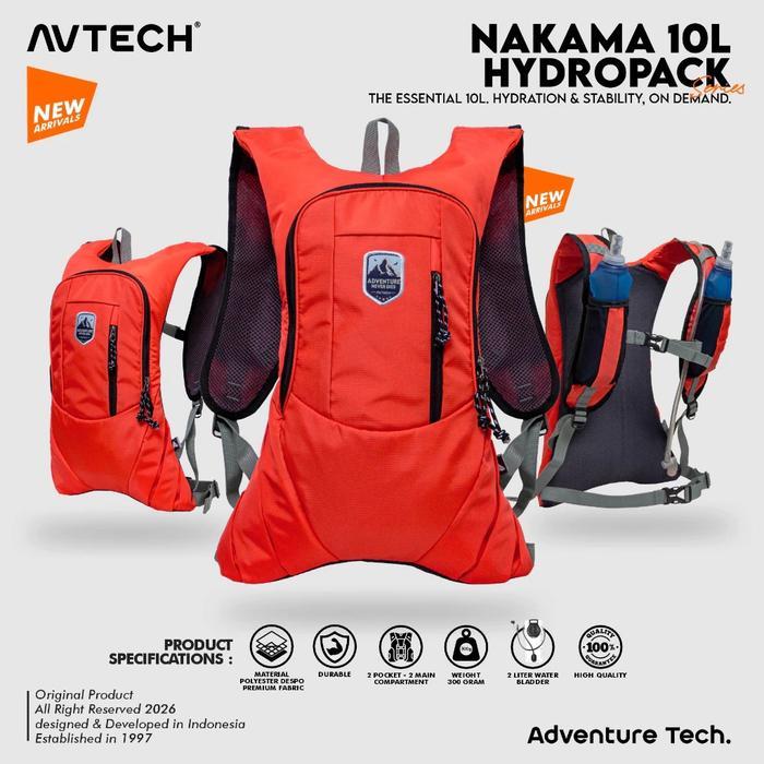 Eiger House - Tas Ransel Hydropack Running Trekking Summit Climbing Hiking Outdoor 10 Liter - Nakama
