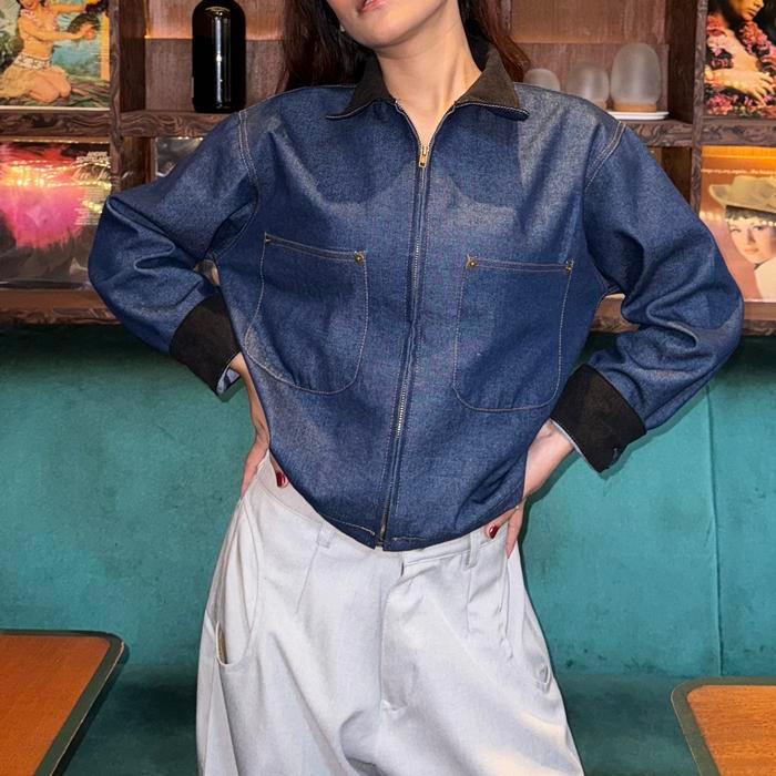 RULA JACKET/JACKET DENIM/BOXY JACKET - Hitam