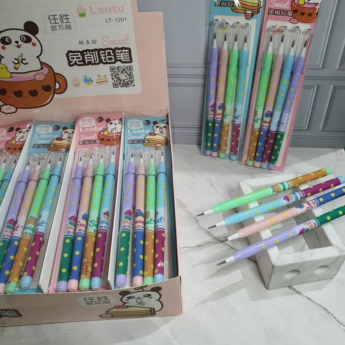 NEW pensil lantu susun bensia (1 set=4pc)/pensil susun/pensil bensia lucu