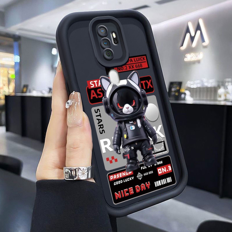 Casing Hp OPPO A5 2020 OPPO A9 2020 Case Casing pola Kucing Luar Angkasa Kesing HP Kasing mata langi
