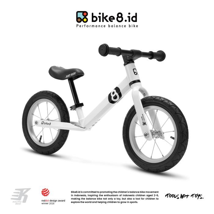 BIKE8 Racing Balance Bike / Push Bike - Sepeda Anak - White