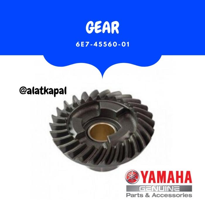 Gigi Maju Gear 6E7-45560-01 Suku Cadang Mesin Tempel Yamaha Asli 15 Pk