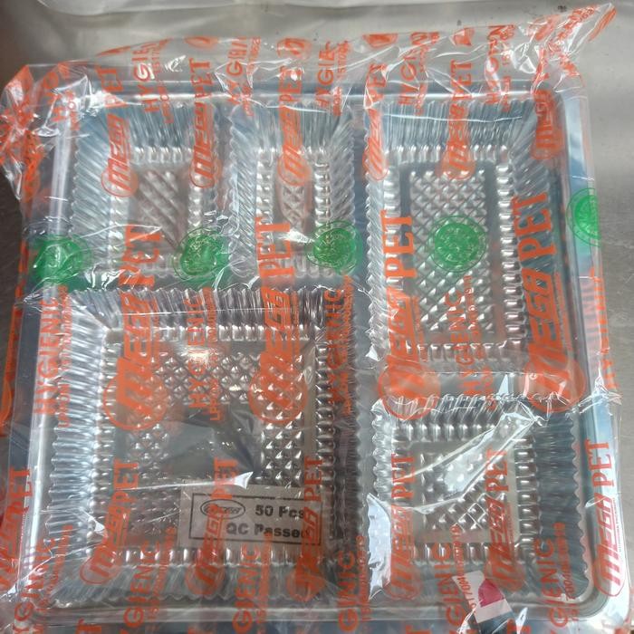 Mika Dalaman Dus Nasi 20x20 / Mika Plastik 5 Sekat 20x20