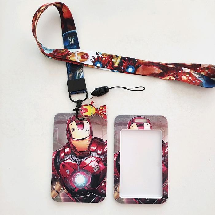 

ID Card Holder Name Tag Lanyard / Kalung Wadah Kartu Identitas Tapping Iron Man Marvel Ironman