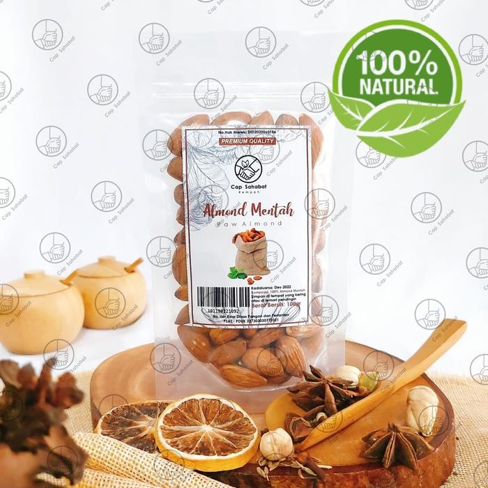 

Premium 100gr Kacang Almond Mentah / Raw Almond / Blue Diamond / Rempah 100%