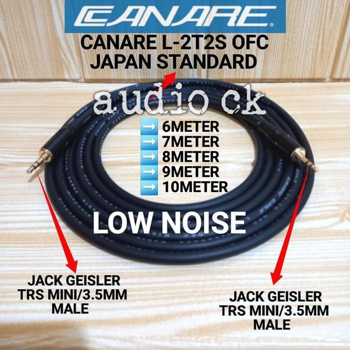 Kabel Audio Canare Jack 3.5Mm Male Stereo To Jack 3.5Mm Male Stereo 6Meter-10Meter