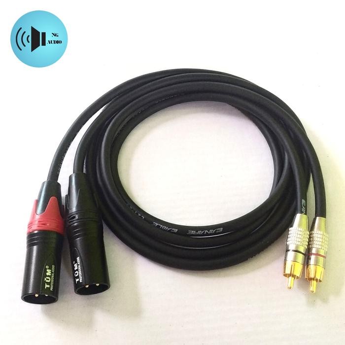 [Satu Set]Kabel Audio Jack Xer To Power Jack Xlr Male To Rca