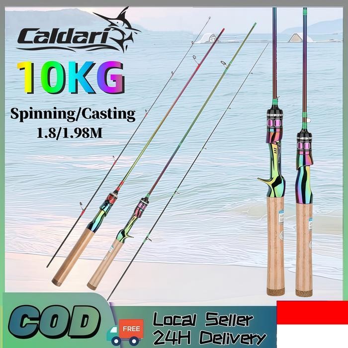 Seahawk Fishing - Pancing Ultralight 1.98M 1.80M Spinning & Casting Rod Tongkat Pancing Ujung Padat