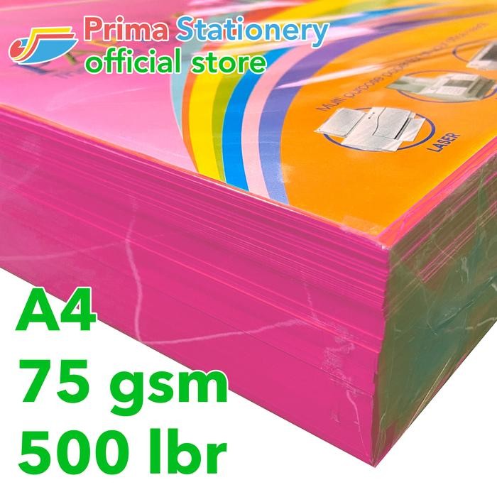 

Paperfine Kertas HVS Warna A4 IT 350 Cyber Red Rim isi 500 lbr [TC]