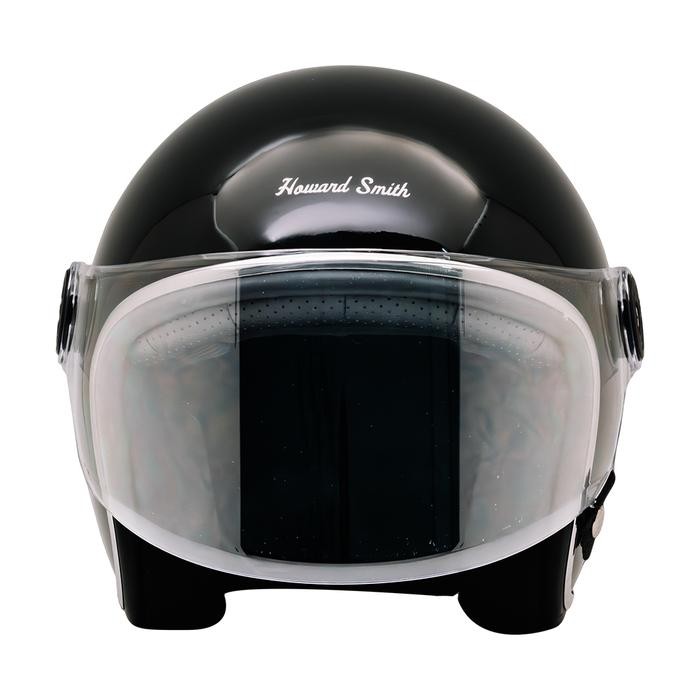 Howard Smith Jetter Retro Helm Half Face - Deep Black