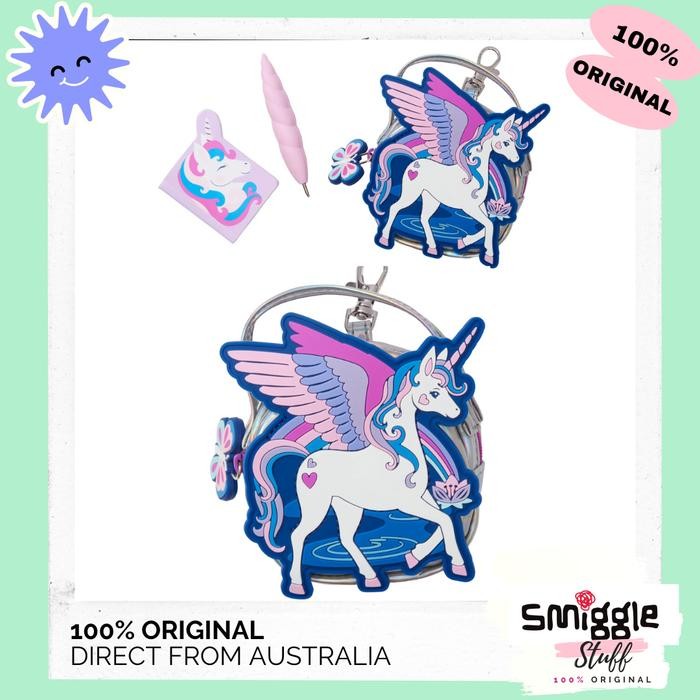 

ORIGINAL SMIGGLE MINI PEN PAL KEYRING - GANTUNGAN KUNCI BERBENTUK TAS DENGAN NOTEBOOK MINI DAN