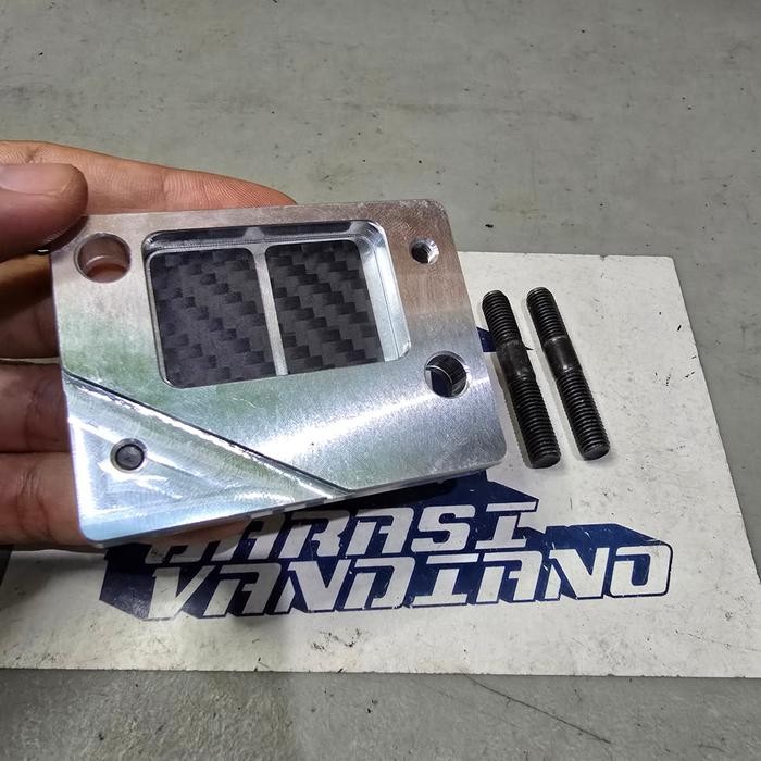RUMAH INTAKE MEMBRAN TEMPEL KARBU KARBURATOR STANDAR VESPA LARGEFRAME BAHAN CNC MODEL MRP