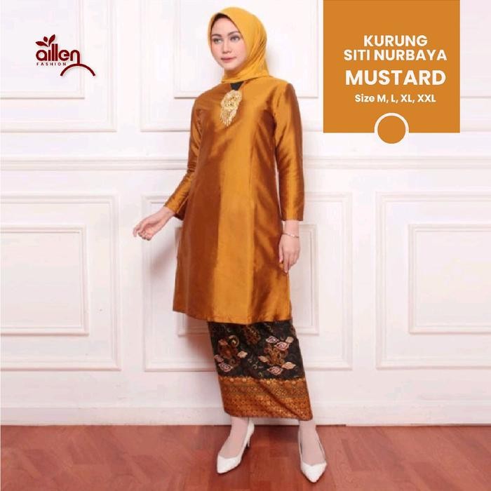 Baju Kurung Bahan Tafeta Polos Setelan