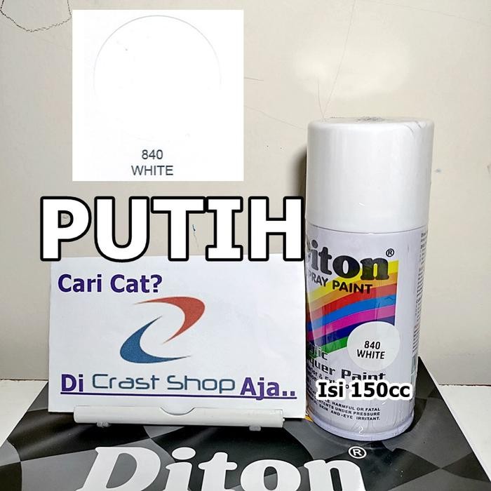 Pilihan- Cat Pilox Diton White 840 150Cc Warna Putih Solid Pilok Pylox Sepeda Motor Mobil Velg