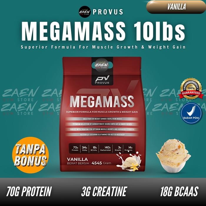 PROVUS MEGAMASS 10 LBS 70 GRAM PROTEIN PER SERVING