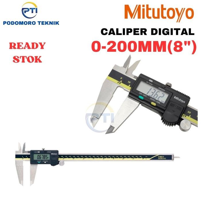 Caliper Digital 8" Caliper Mitutoyo 500-197-30 0-200Mm Digital Jangka Sorong Mitutoyo 100% Original