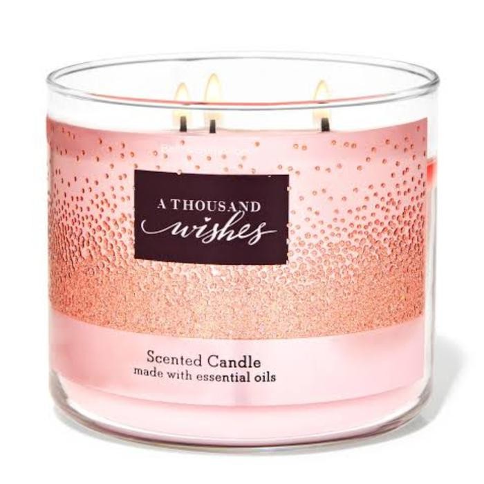 Bath & Body Works / BBW 3-Wick Candle - A Thousand Wishes