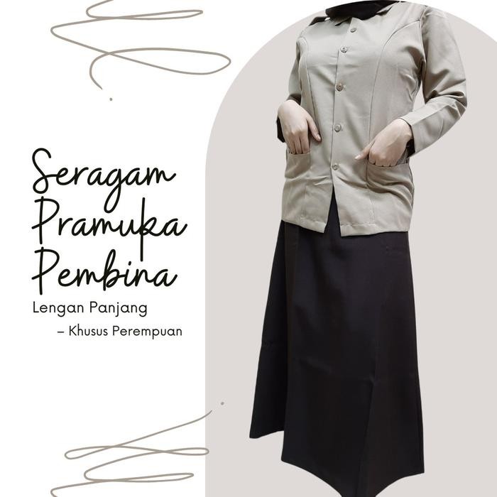Baju Pramuka Katrina Pembina Cewek Lengan Panjang ( MERK SERAGAM )