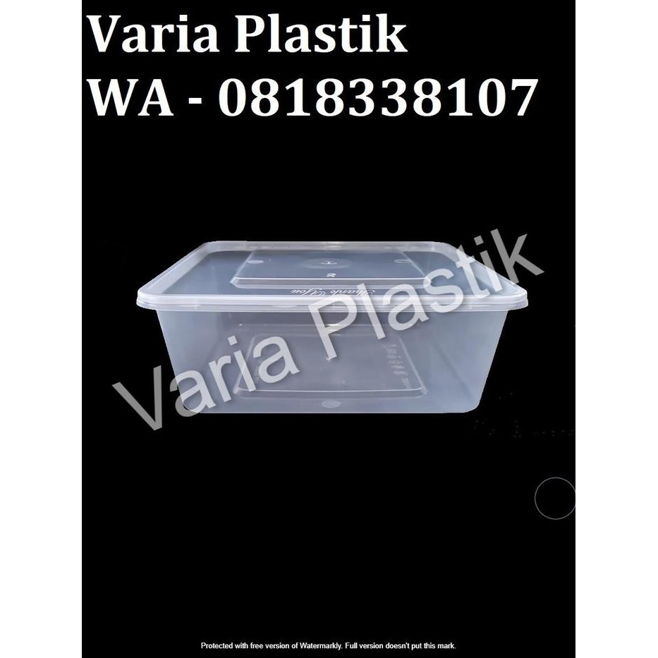 

@150 Kotak Makan Plastik 2000 ml / Thinwall / Food container Dos