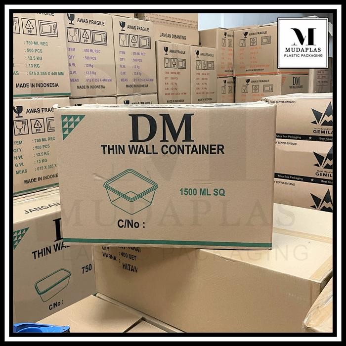 

THINWALL 1500 ML DM KOTAK PERSEGI SQUARE - ISI 150 PCS