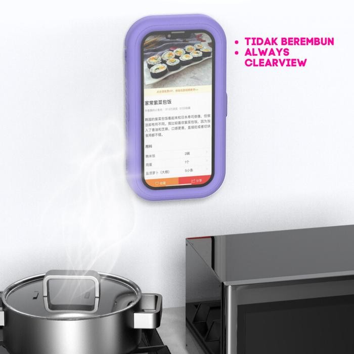 Braket Hp Dinding Waterproof Case - Bracket Case Hp Untuk Kamar Mandi