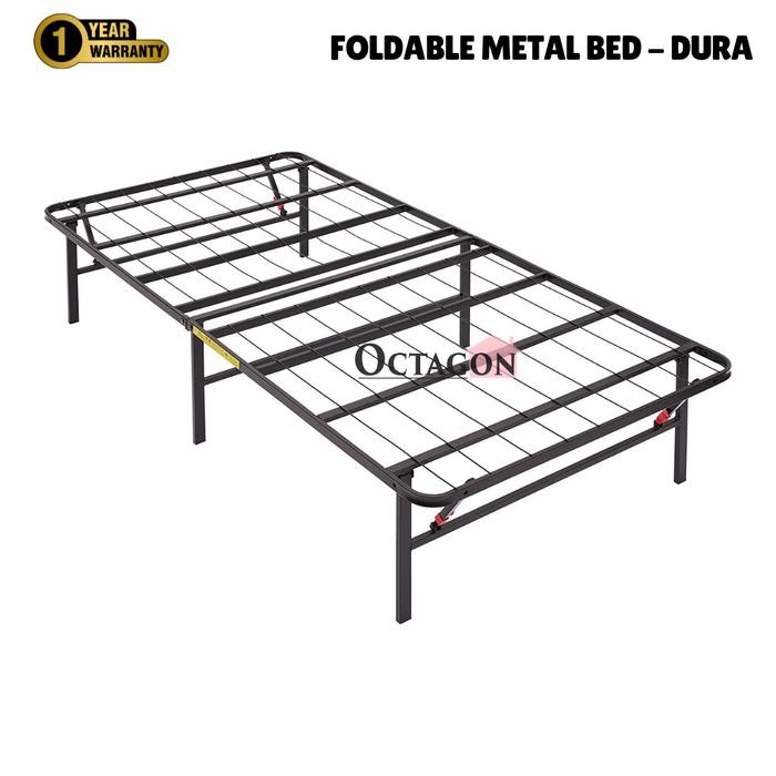 Ranjang Besi Lipat Foldable Metalbed Minimalist Praktis Durable Size Single