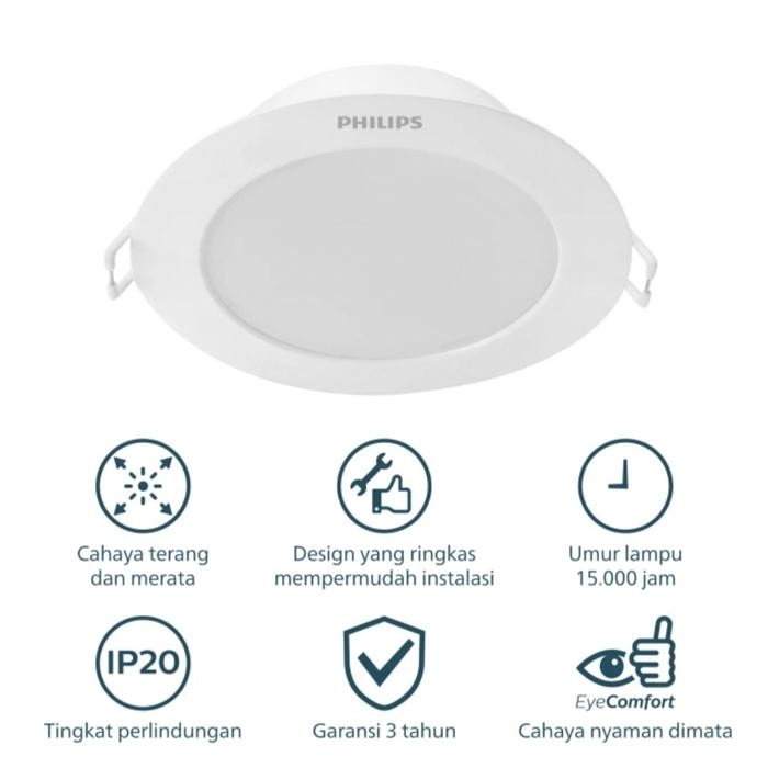 Mantab Philips Lampu Downlight Multipack Eridani 10W Dl190B Downlight 10 Watt 5 Inch Philips 10W