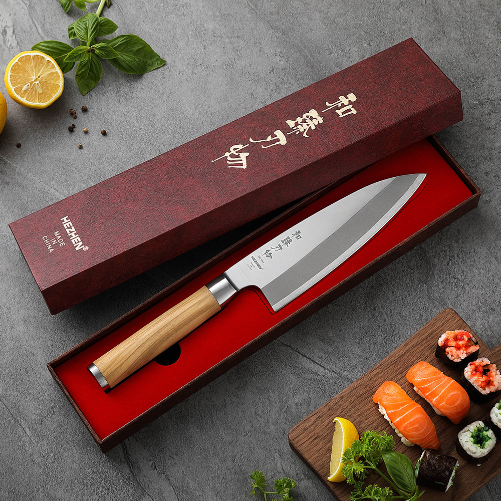 HEZHEN Classic Series Sashimi Knife 180mm X8Cr14MoV Forged Steel