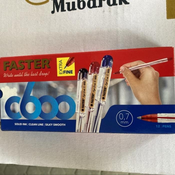 

OJ Bolpen Faster C600 0.7mm / Pulpen Faster / Bolpoint Bulpen Faster C600