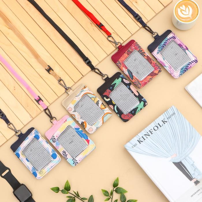

OJ ID Card Holder Kerja Kantor Kasual Kalung Name Tag Lanyard Multifungsi Anti Air Pria Wanita